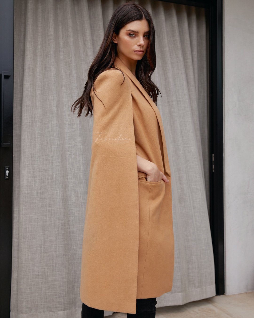 Twosisters The Label Gigi Cape Camel