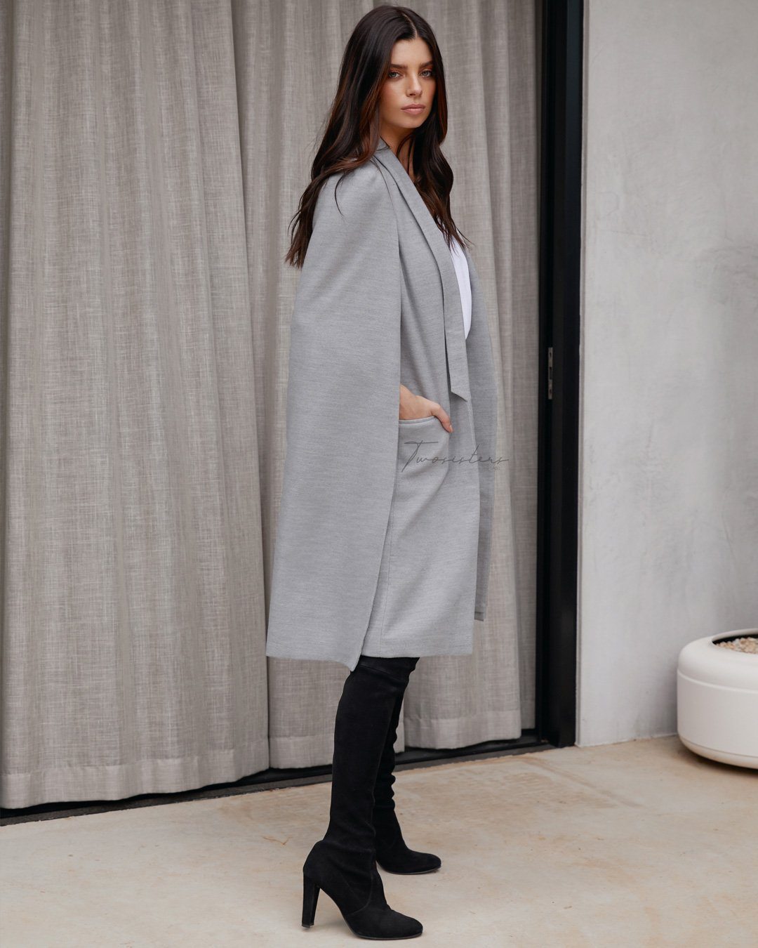 Twosisters The Label Gigi Cape Grey