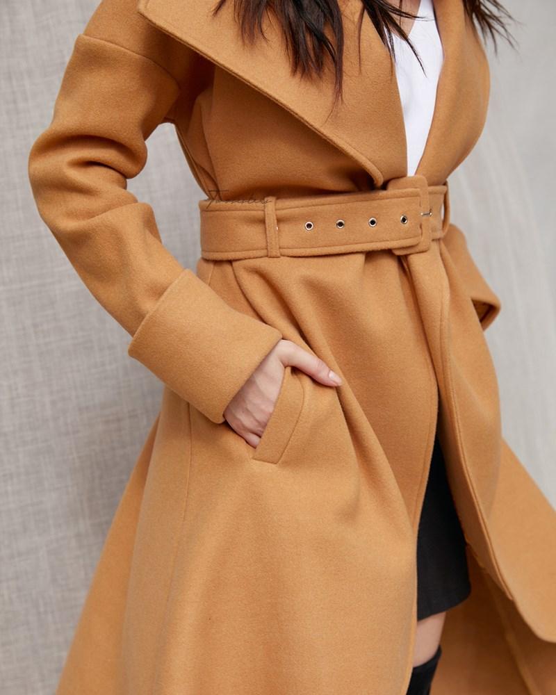 Twosisters The Label Meryl High Low Coat Camel