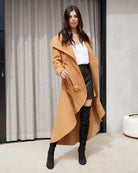 Twosisters The Label Meryl High Low Coat Camel