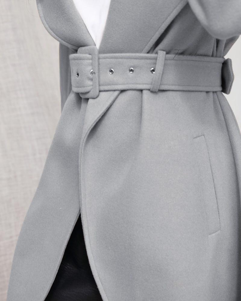 Twosisters The Label Meryl High Low Coat Grey